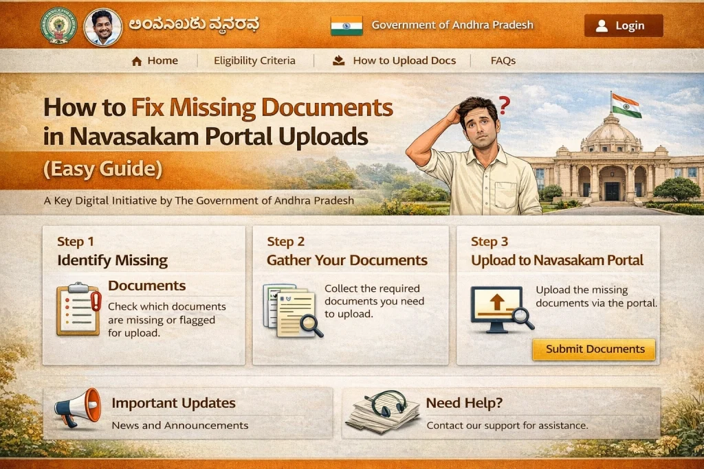 Step-by-Step: Fix Missing Documents on Navasakam Portal