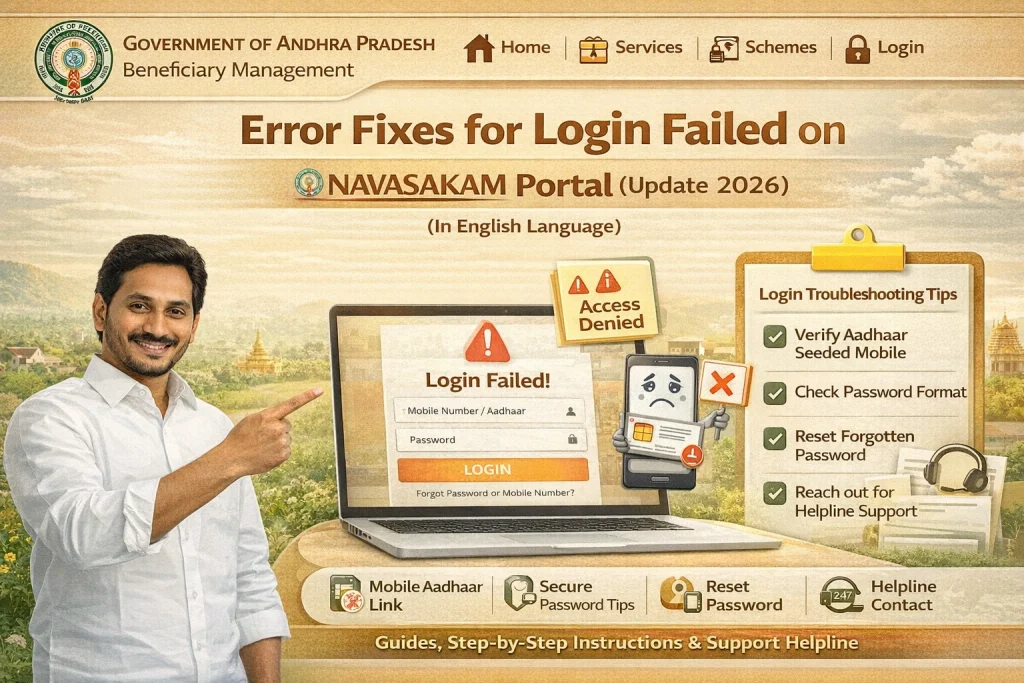 How to Fix ‘Login Failed’ on Navasakam Portal