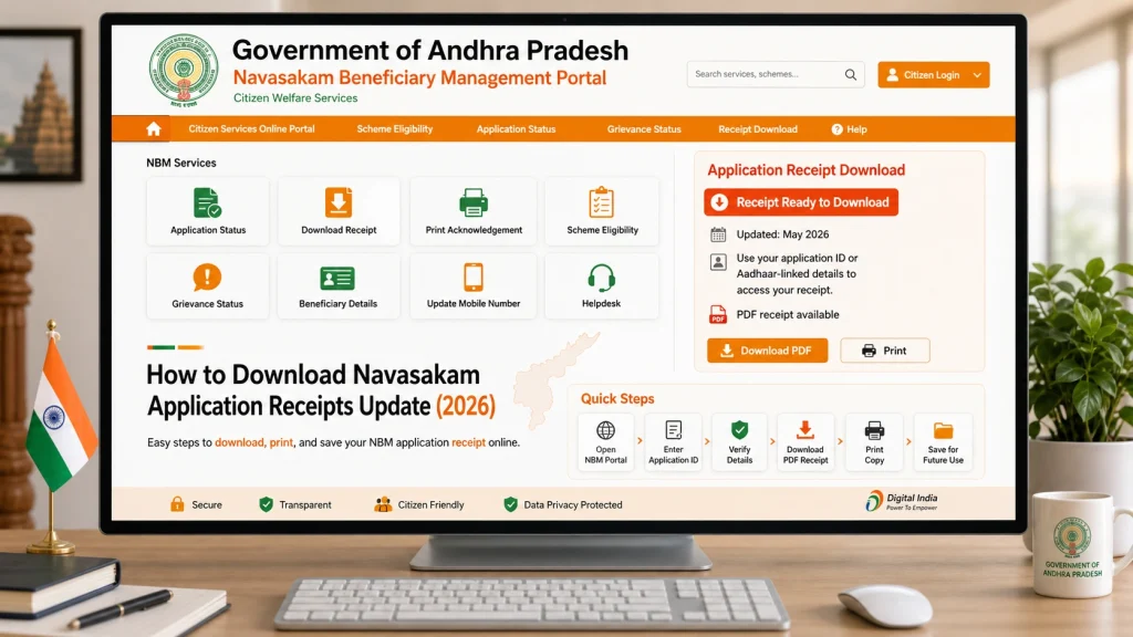 Steps to Download Navasakam Application Receipts