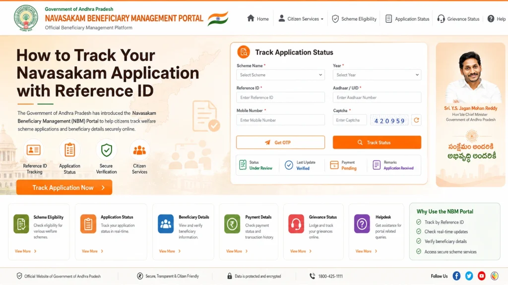 Step by Step Track Your Navasakam Application with Reference ID