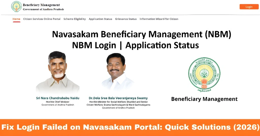 Fix Login Failed on Navasakam Portal: Quick Solutions (2026)